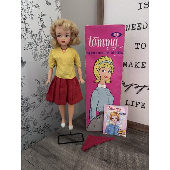 Vintage 1962 Ideal Tammy Doll BS-12 1 Original Box & Original Jumper Platinum - Picture 1 of 13